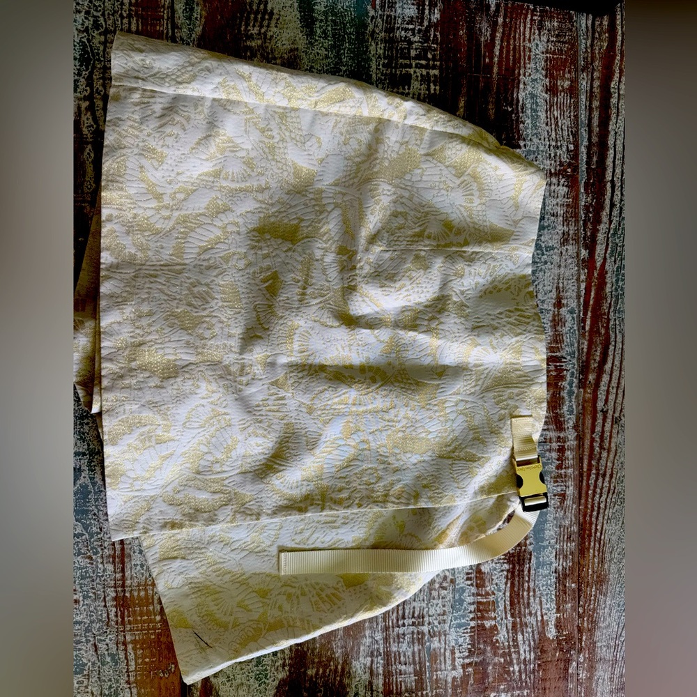 White and Yellow Patterned Skirt